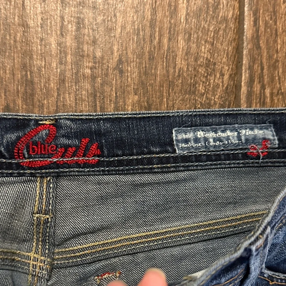 Blue Cult Bootcut Jeans Size 28 Medium Wash Low Rise Denim - Picture 2 of 8